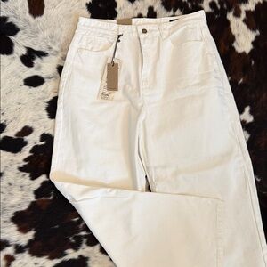 Thrills Women's Cream Straight Leg Jeans
